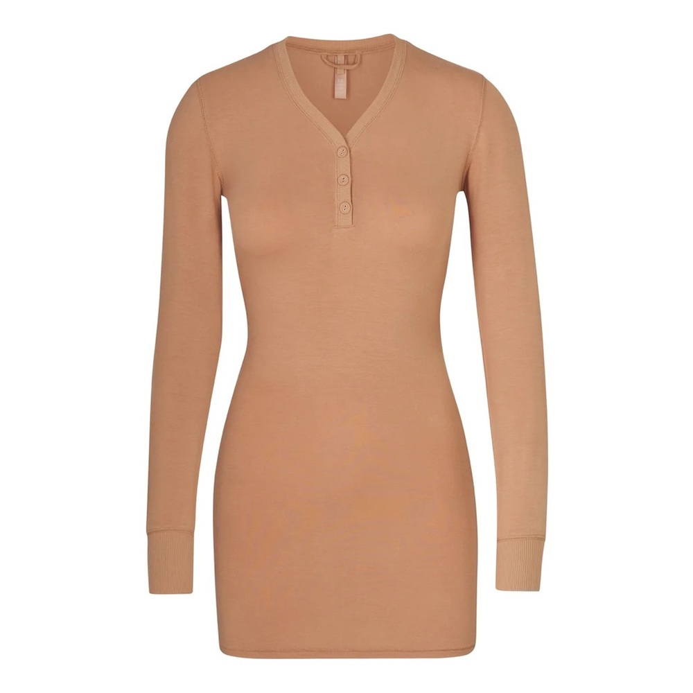 FREE SHIPPING SKIMS Tan Henley Dress size 3X
